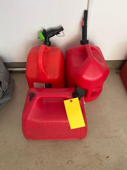 3 Plastic Gas Cans