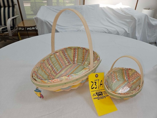 2009 Spring Parade Large Easter Basket Set w/ Liners & Protectors