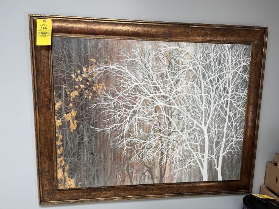 Large framed wall hanging