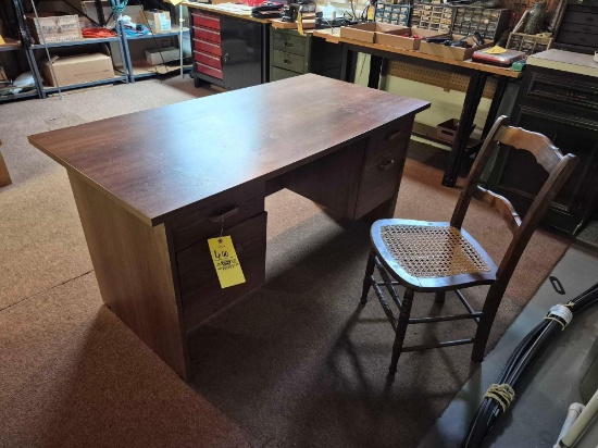 Solid Wood Desk w/ Office Chair