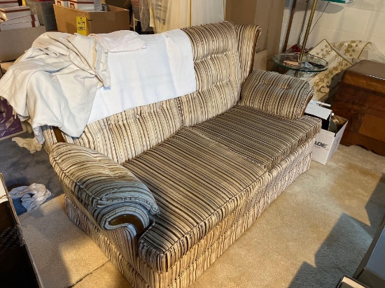 Couch with floor lamp