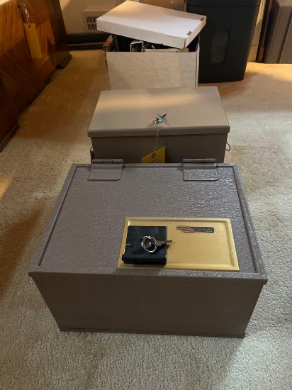 2 lock boxes with the keys