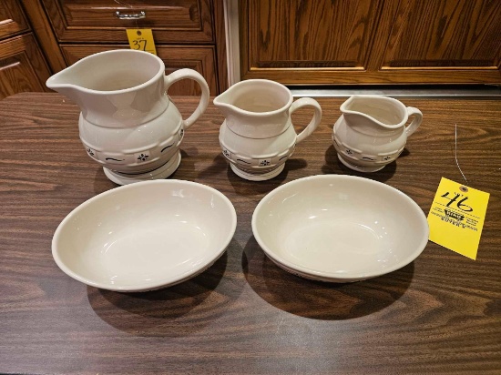 Assortment of Longaberger Woven Traditions Pottery