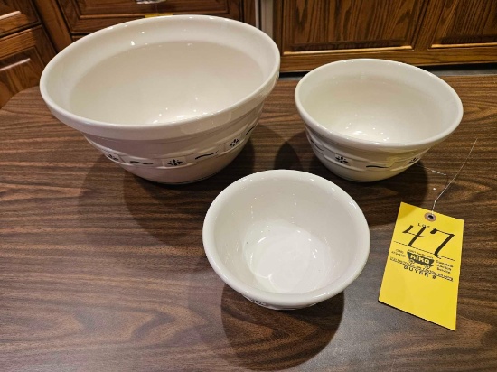 Longaberger Woven Traditions Mixing Bowls