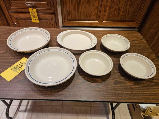 Longaberger Woven Traditions Pottery Pie Plates