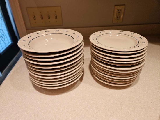 Longaberger Woven Traditions Pottery Plates and Bowls