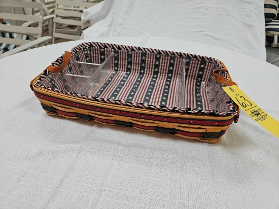 Longaberger 2000 Signed Century Celebration All-American Serving Basket w/ Liner