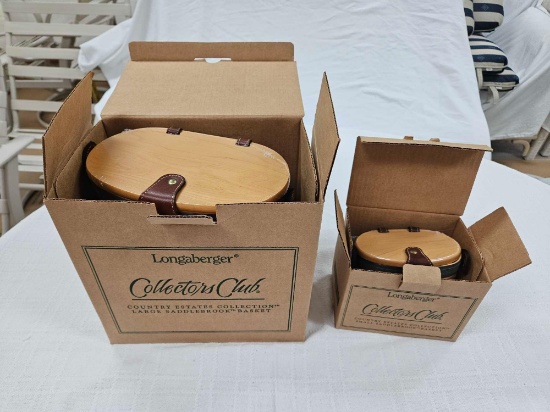 Longaberger Country Estates Small Saddlebrook Basket & Large Saddlebrook Basket