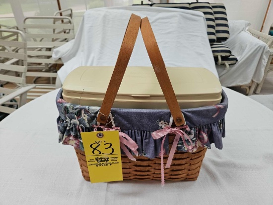 Longaberger Personal Solutions Organizer Basket w/ Plastic Insert Organizer