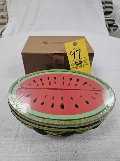 NIB 2010 Longaberger Collector's Club Watermelon Basket