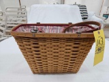 2004 Longaberger Mothers Day Weekend Tote Basket w/ Liner & Protector