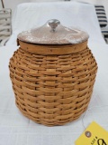 2005 Longaberger Cookie Jar Basket w/ Protector & Lids