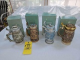 (4) NIB Avon Collector's Steins