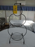Longaberger Metalworks 2-Tier Wrought Iron Snowman Stand