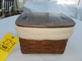2009 Longaberger Medium Sort & Store Bin w/ Liner & Protector