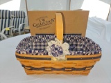 NIB 1993 Longaberger J.W. Collection Original Easter Basket w/ Liner & Protector