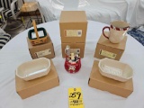 5 Boxes of Longaberger Pottery Pieces & Basket