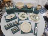 Large Box of Assorted of Avon & Lennox Christmas Pottery & Accessories