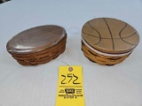 2009 Longaberger Tip Off Basketball Basket & 2008 Kickoff Football Basket