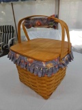 1998 Longaberger Grandma Bonnie's Two-Pie Basket w/ Lid, Liner, & Protector