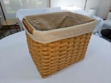 2004 Longaberger Personal File Basket w/ Liner & Protector