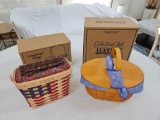 NIB 1997 Longaberger Village 20th Century Basket & 2000 Collector's Club Century Celebration Basket