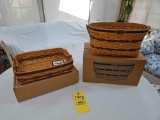 NIB Longaberger Collector's Club 1996 Small Serving Tray & 1995 Family Basket