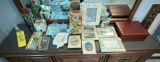 dresser items, wall hangings