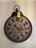 wall clock and wall hanging