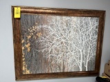 Large framed wall hanging