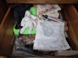 Contents of 2 Left Drawers & Middle Bottom of China Cabinet