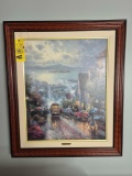 Signed & Framed Thomas Kinkade Hyde Street & the Bay San Francisco Lithograph