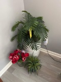 Faux potted plants