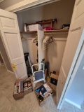 Hallway Closet Contents - Reel Protectors, Office Supplies, Vacuum, 8 Tracks, CDs, & more