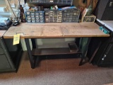 Metal Frame Wood Top Work Table