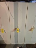 6 Ft. Wooden Storage Cabinet & Contents - Tupperware, Roaster Pan, Pyrex, & more