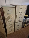 (2) 4 Tier Metal Filing Cabinets - Hon & Remington Rand