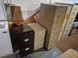 (2) 2-Tier Filing Cabinets & 4-Tier Filing Cabinet