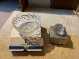 Waterford crystal bowl and a Waterford crystal ball
