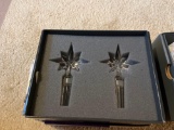 Waterford crystal decanter tops and a crystal bowl NIB