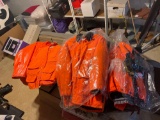 Hunting orange jackets, vests and some Carhartt coveralls