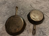 Wagners 9in cast iron skillet and a 8in cast iron skillet