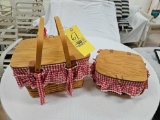 Longaberger 1994 & 1996 Signed Picnic Baskets