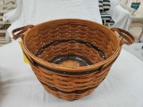 Longaberger 1991 J.W. Collection Corn Basket w/ Box, Protector, & Accessories