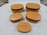 (5) Longaberger Collectors Club Harmony Baskets No. 1 - No. 5