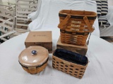 Longaberger Collector's Club Charter Member Basket, 2009 Member Basket, & 2008 Member Basket