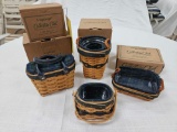 4 Small Longaberger Renewal Baskets w/ Protectors & Boxes