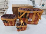 NIB Longaberger 1998 Collector's Club 25th Anniversary Flag Basket