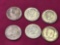 6 1964 Kennedy Silver Half Dollars