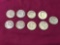 9 40% Kennedy Silver Half Dollars